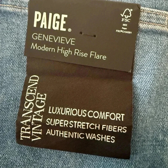 Paige NWT Genevieve Modern High Rise Flare in Golden Years - NWT - Picture 7 of 8